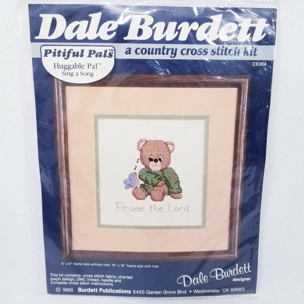Dale Burdett Vtg. Pitiful Pals Cross Stitch Kit